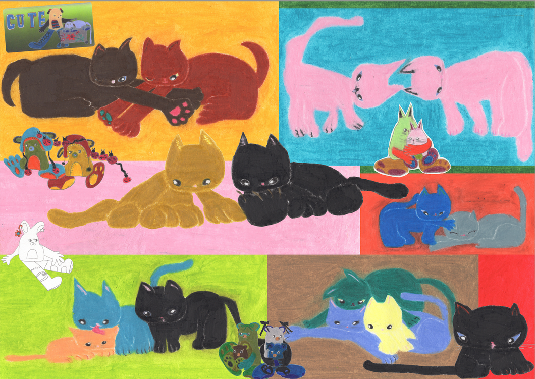 Cat collage Print