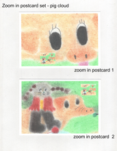 Load image into Gallery viewer, Zoom in postcard set - pig cloud