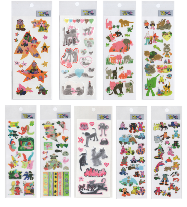 Set of 9 sticker sheets