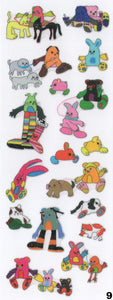 Set of 9 sticker sheets