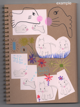 Load image into Gallery viewer, playful paper set - Meow and friends