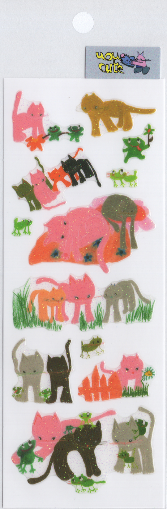 Sticker sheet - Cats, Frogs