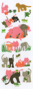 Sticker sheet - Cats, Frogs
