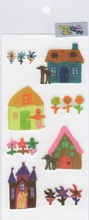 Load image into Gallery viewer, Sticker sheet - Animals, houses &amp; gardens