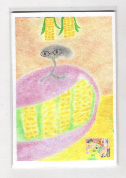 Zoom in postcard set - Turtle corn world