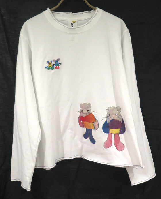 Long Sleeve T-Shirt - 2 rats holding mushrooms a (S)