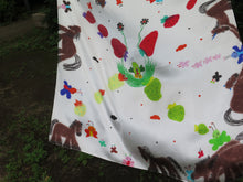Load image into Gallery viewer, Silk scarf - Butterflies and horses