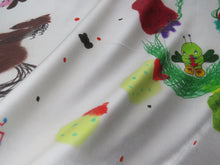 Load image into Gallery viewer, Silk scarf - Butterflies and horses